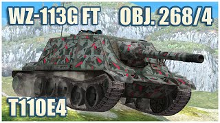 WZ-113G FT, Object 268/4 & T110E4 • WoT Blitz Gameplay