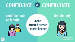 CONFIDANT VS. CONFIDANTE | Vocabulary Development | IMs | ELC