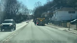 Fire trucks on scene, Waterbury CT ￼