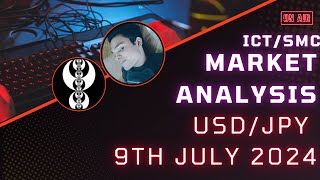 ICT CONCEPT MARKET ANALYSIS USD JPY 9th JULY 2024