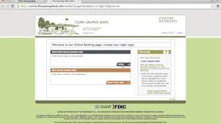 Flora Savings Bank Online Banking Login Instructions