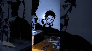 tanjiro gojo and sakuna shadow arts drawing |  #shorts #short #tanjiro #gojo #sakuna #jujutsukaisen