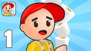 Idle Toilet Paper Tycoon - Part 1 Stickman Toilet Games - Gameplay Walkthrough(Android IOS)