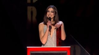 Dua Lipa wins British Female Solo Artist | The BRIT Awards 2018