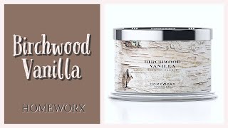 Birchwood Vanilla 🪵 from Homeworx 🪵 candle review