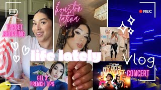 How to GEL X FRENCH TIPS NAILS AT HOME | MY 2000s PLAYLIST CONCERT HOUSTON  | TARGET HYGIENE