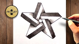 How to draw an impossible 3d star narrated step by step