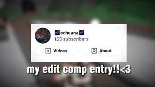 My entry for #ocheana160sub | small typography edit | Roblox | starship’s