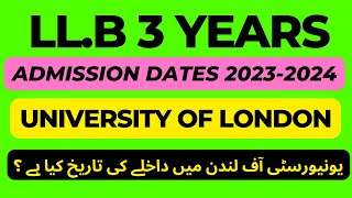 3 years LLB Admission Dates 2023 | 2024 #llbadmission #llblaw #admissionsopen