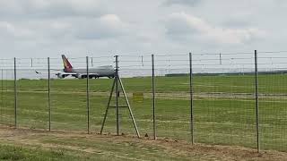 Asiana Cargo Boeing 747 Take Off From London Stansted Airport to Frankfurt