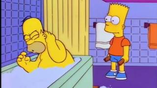 The Simpsons - Bart Hits Homer With Chair