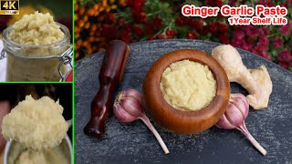 Ginger Garlic Paste | How to store Ginger Garlic Paste | No Preservatives Fresh Ginger Garlic Paste