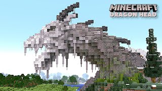 Minecraft Timelapse | Dragon Head Statue - An ancient stone dragon head sculpture!