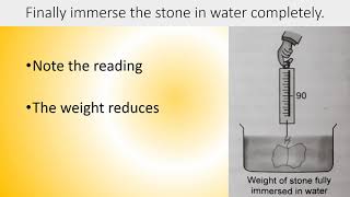 11 #Activity on Buoyancy force with stone and spring balance