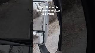 Demonstrating the proper way to hook up to a trailer.#trucking #cdl #truckdriver #truckingtips #cdlc