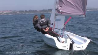 How to Sail - How to tack (turn around) a two person sailboat