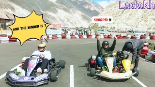 Now I know How easy it is to drive My Scorpio N -  Go-Karting in Ladakh WOW.....