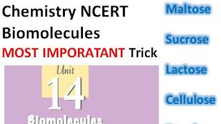 Biomolecules NCERT most Valuable Trick