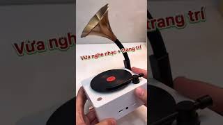 Loa Bluetooth Giả cổ đĩa than quay được dễ thương, nghe nhạc trang tri decor phòng siêu hot #short