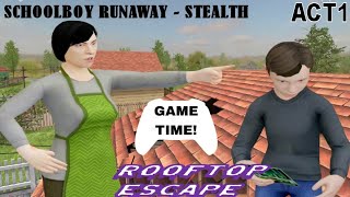 SCHOOLBOY RUNAWAY - STEALTH - Rooftop Escape (Gameplay) (In Russian with Subtitles)