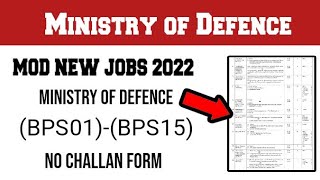 Ministry of defence new jobs 2022 || Apply Online