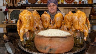 Cooking Whole Chickens on Glass Jars | 🍗🔥🍽️