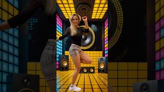 Blonde Girl Shuffle Dances to "Touch in the Night" at the Disco