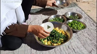 Rural Life Village Life Central Afghanistan Cooking Bolani Solar Greenhouse Fresh Vegetable