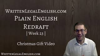 How to write plain language 23 - Christmas gift video!