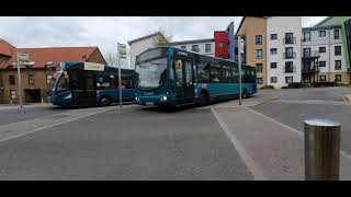 Wright Eclipse leaving Hertford bus station.