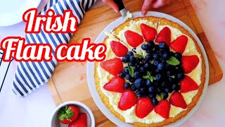 Easy strawberry flan cake.!! Simple and Delicious!!