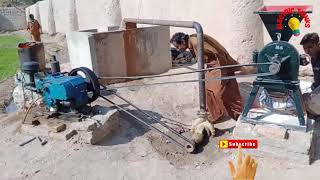 Aata Chakki 2 in 1 Flour Mill And 3 inch Water Pump Use with Diesel Engine New Idea