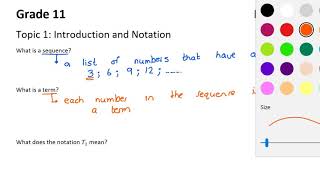 Grade 11 Patterns - Video 1- Introduction to Patterns