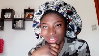 Reversible African prints bonnet