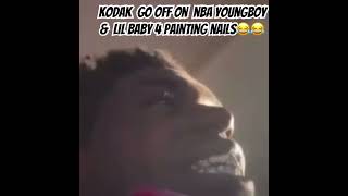 Kodak Black Goes Off on NBA YOUNGBOY & LIL BABY 4 PAINTING NAILS 💅😂 #nbayoungboy #kodakblack #fyp