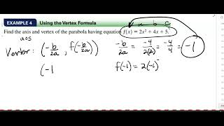 3.1.m Using the Vertex Formula