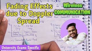 Fading effects due to Doppler Spread | Wireless Communication