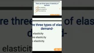 Types of elasticity of demand