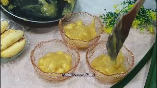 Puding Pisang Susu, tepung jagung dan kastard (Milk Banana, corn flour and custard pudding)