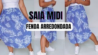 DIY. SAIA COM FENDAS NA LATERAL, CADARÇO NA CINTURA AJUSTÁVEL, ESTILOSA E FÁCIL DE FAZER. SEM MOLDE