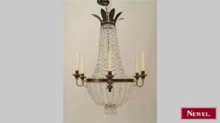 Antique French (Modern) 6 light black and gold trimmed