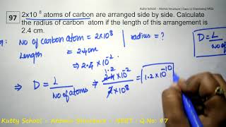 neet chemistry mcq   Atomic Structure  97