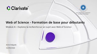 Explorez la recherche sur un sujet avec Web of Science