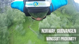 Norway, Gudvangen - wingsuit proximity