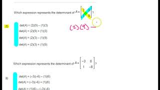 Day 3 Quiz (2) Finding Determinant by Hand