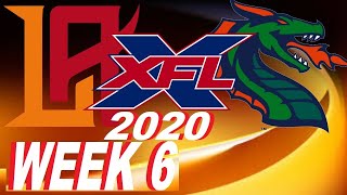 Wildcats vs Dragons Week 6 XFL 2020