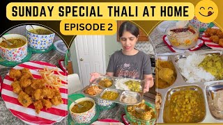 SUNDAY SPECIAL THALI @HOME  WITH RECIPES - EPISODE 2 /USA TELUGU VLOGS/DELICIOUS HOME FOOD 🍗🍗🐟🐟🍛🍤😋😋