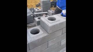 Wall hollow brick block  Good tools and machinery make work easy