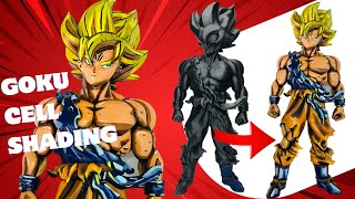 Técnica de pintura de figuras | Goku |  Cell shading painting | dragon ball z | miniaturas