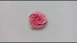 МК. Объемная вышивка. Роза. Способ 1. Volume embroidery Rose. Method 1.